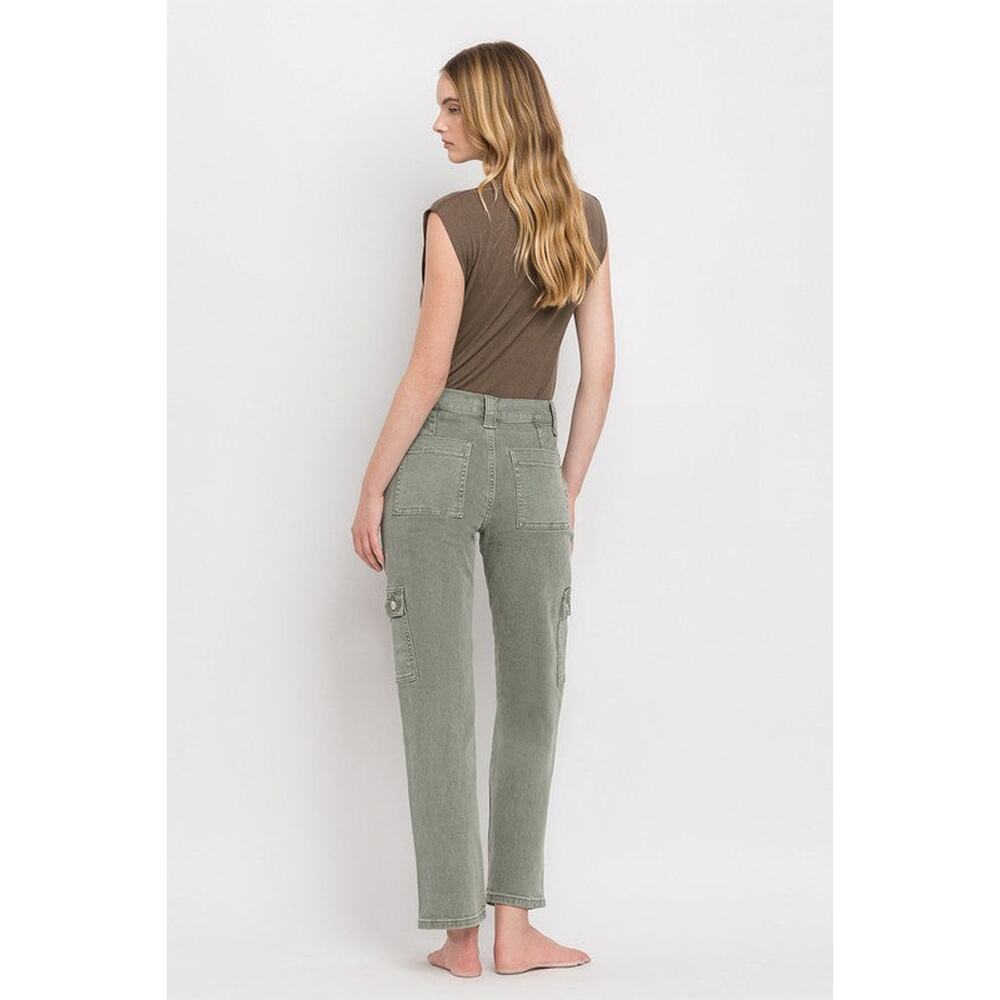VERVET by Flying Monkey High Rise Cargo Straight Jeans - V3376AG - Size 24 - Picture 12 of 14
